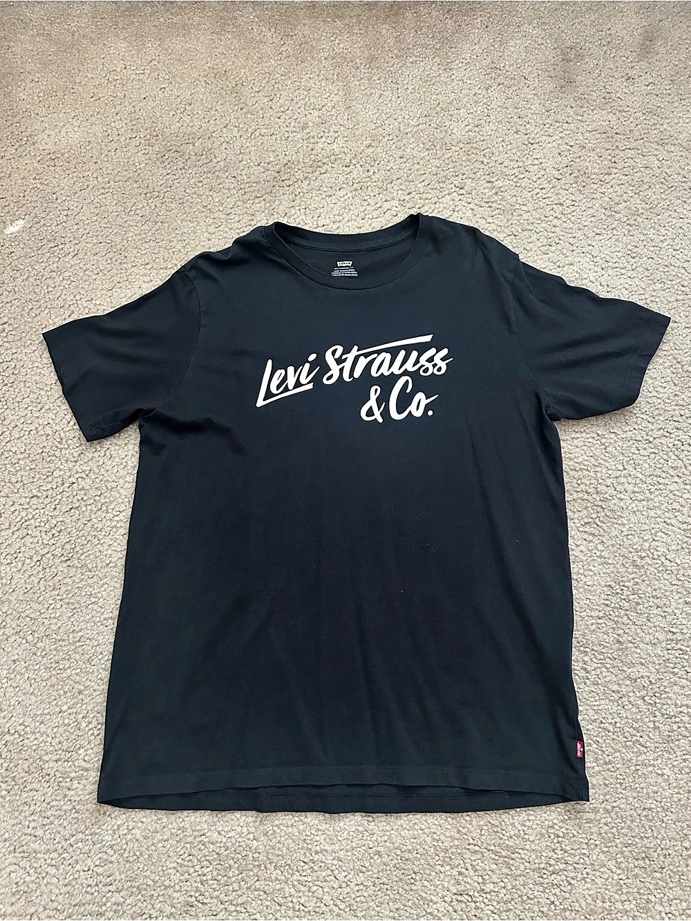Levi's Levi Strauss & Co. Script Logo Graphic T-Shirt Black Large